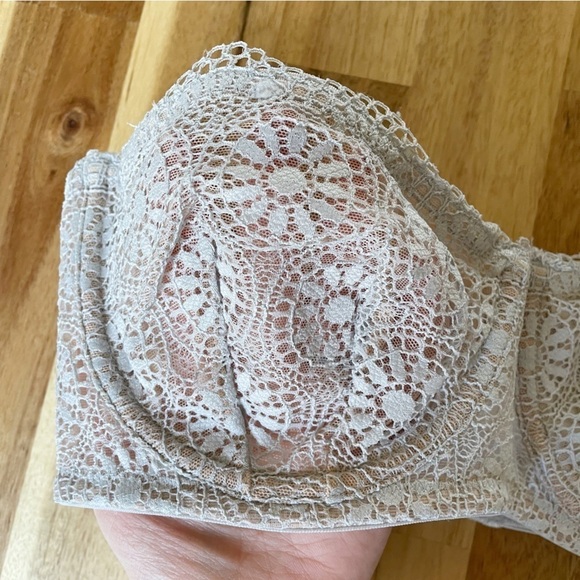 Free People Starla Underwire Lace Demi Bra Skies - Picture 5 of 6